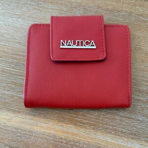 Nautica Bold Red Card Holder